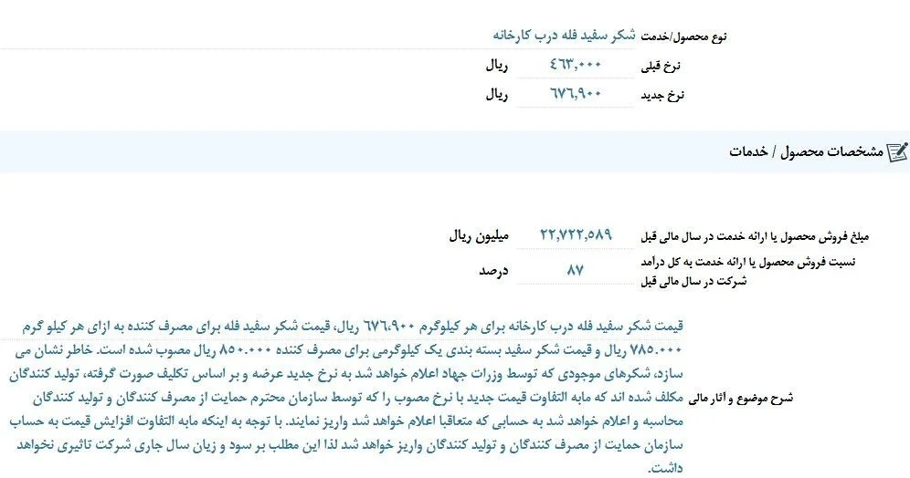 قیمت جدید شکر اعلام شد قیمت جدید شکر اعلام شد