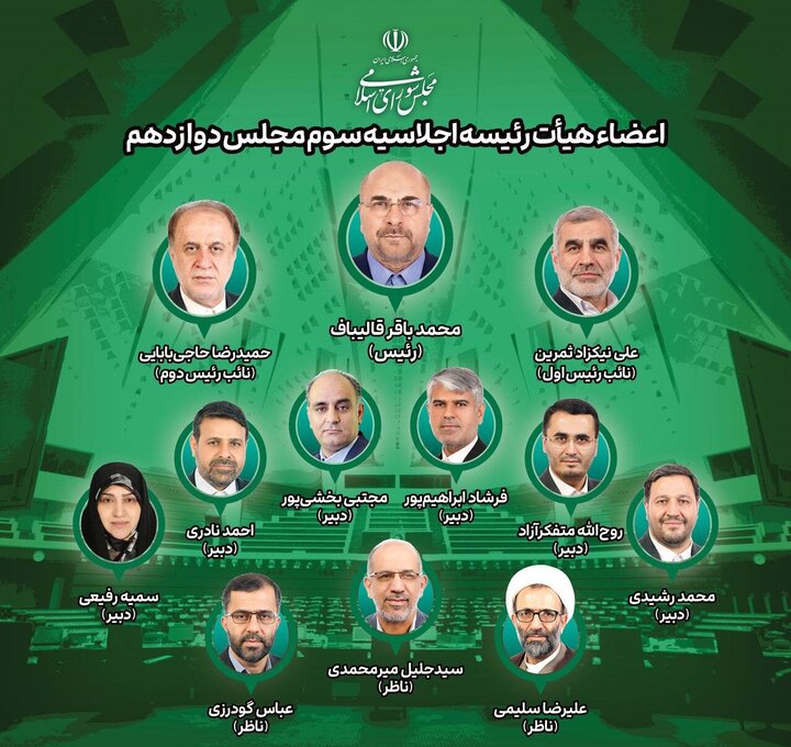 نگاهی به ترکیب جدید هیئت رئیسه مجلس نگاهی به ترکیب جدید هیئت رئیسه مجلس
